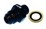 Sytec Alloy Straight Fuel Union Male/Male (Black) 12x1.5 - Jic6