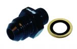 Sytec Alloy Straight Fuel Union Male/Male (Black) 14x1.5 - Jic6