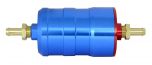 BULLET FUEL FILTER 8mm-8mm (Blue) with mounting clips