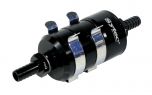 Bullet Fuel Filter 12mm in-out (Black) with mounting clips, 10 Micron