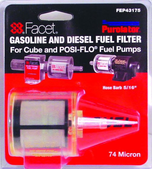 Sytec FPA906 Screw-In Fuel Filter For Facet Cube / Posi Flow Fuel Pumps – Petrol, Ethanol, Diesel (1 Year Warranty)