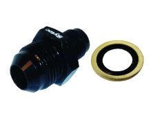 Sytec Alloy Straight Fuel Union Male/Male (Black) 14x1.5 - Jic8