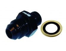 Sytec Alloy Straight Fuel Union Male/Male (Black) 12x1.5 - Jic6