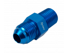 ALLOY STRAIGHT ADAPTOR 1/4 Nptf-JIC6 (BLUE)