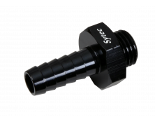 Sytec Alloy Straight Fuel Union Male/Male (Black) 14x1.5 - 10mm Push On