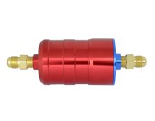 BULLET MOTORSPORT FUEL FILTER Jic6-Jic6 (Red) with mounting clips