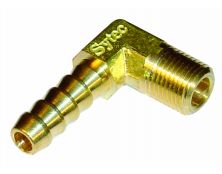 Sytec Brass 90 Degree Union 1/8 NPTF - 6mm (Facet 42733)