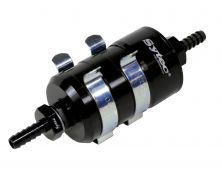 Black Bullet Performance Fuel Filter 8mm - 8mm with mounting clips, 10 Micron