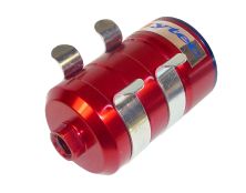 BULLET FUEL FILTER 1/4 NPT Female Unions (Diesel) Red