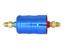 BULLET MOTORSPORT FUEL FILTER Jic6-Jic6 FILTER (Blue) with mounting clips