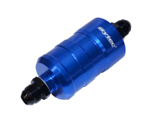 SYTEC Bullet fuel Filter Jic8 - Jic8 (BLUE) with mounting clips. 10 Micron Paper Element