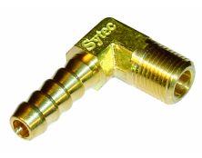 Sytec Brass 90 Degree Union 1/8 NPTF - 6mm (Facet 42733)