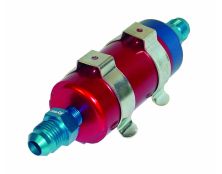 Small Bullet Fuel Filter with jic6 Unions (Red)