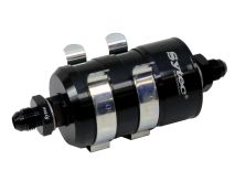 Bullet Fuel Filter Jic6 - Jic6 (Black) with mounting clips, 10 Micron paper element