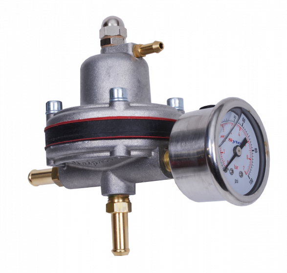 Malpassi 384 Rising Rate Fuel Pressure Regulator 11.7 with gauge